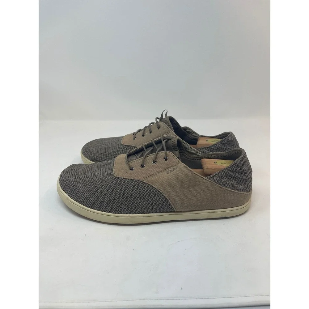Olukai Nohea Moku Sneakers Mens 12 Tan Brown great Breathable Boat Shoes
